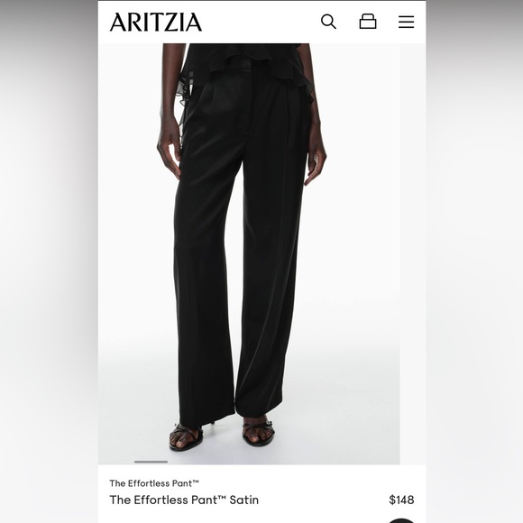 Aritzia Effortless Satin Pants Trousers - Picture 1 of 4